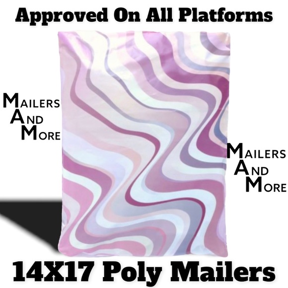 25 14X17 Poly Mailers Abstract Swirl Shipping Envelopes PRICE IS FIRM - Picture 6 of 7